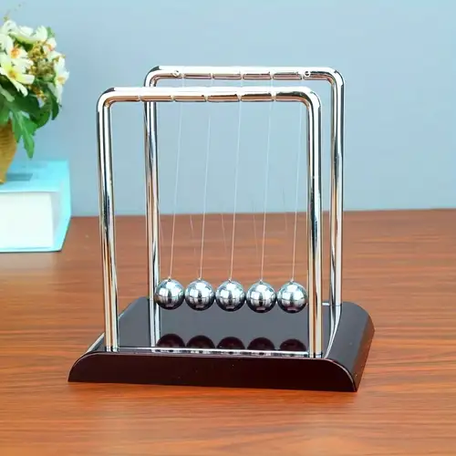 Metal Pendulum Ball for Table Decor, Physical Science Pendulum, Newton's Cradle, Steel Scale