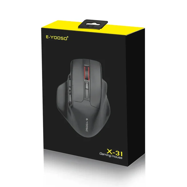 E-YOOSO X-31 USB 2.4G Wireless Gaming Large Mouse for Big Hands PAW3212 4800 DPI 5 Buttons