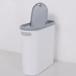 Stylish Press Type Bathroom Trash Can, Space Saving Gap Design, Stylish Trash Can with Lid, Essential Household Cleaning Tool, 10L