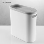 Stylish Press Type Bathroom Trash Can, Space Saving Gap Design, Stylish Trash Can with Lid, Essential Household Cleaning Tool, 10L