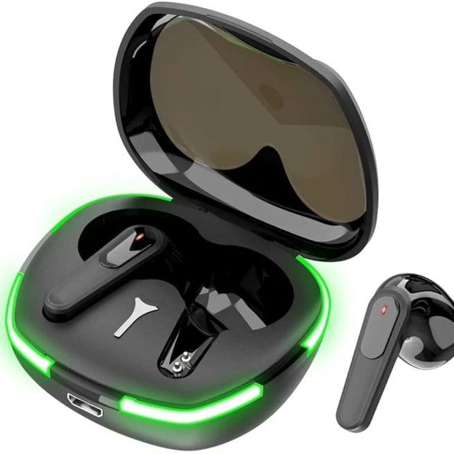 TWS Pro 60 Wireless Earbuds, Stereo Noise Reduction Earbuds with Mic, Bluetooth color black