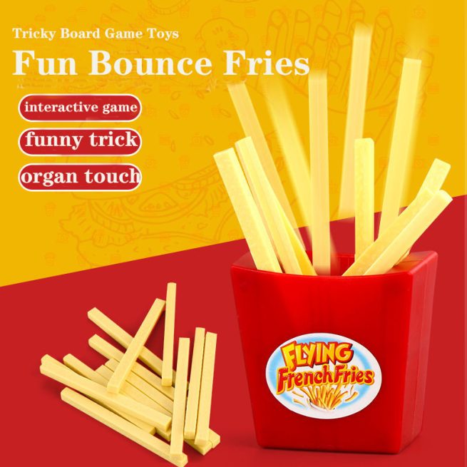 Tricky Board Game for Family, Interesting and Creative, Bounce French Fries, Parent-child Interaction Toys