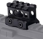 Aluminum Alloy Scope Riser Base Mount, Picatinny Rail, 1" Height, Short, 20mm black color