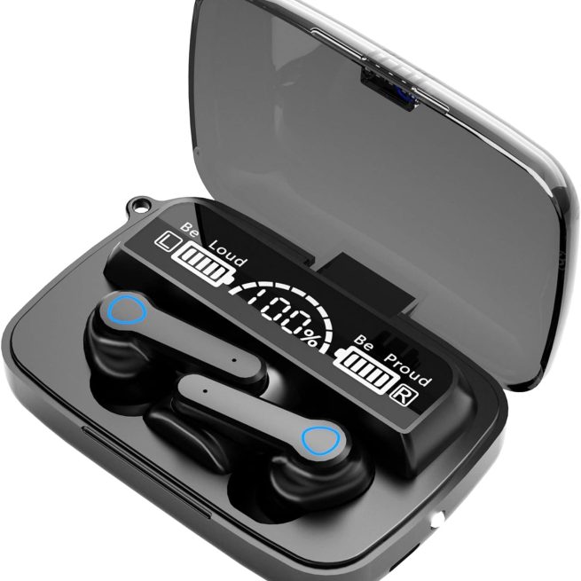 M19 Wireless Bluetooth Earbuds, Waterproof Earbuds with Mic, Bluetooth 5.3 Earbuds