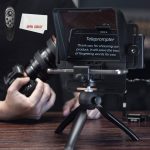 Pronstoor Telephone and DSLR Recording Mini Teleprompter Inscriber Portable Mobile Teleprompter Video Artifact With Black