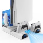 Vertical Stand for Sony Playstation 5, Charging Dock, Cooling Fan, Console Accessories, PS5, PS 5