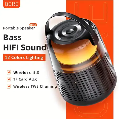 QERE HF55 Portable Bluetooth Speaker 20W Audio HIFI Wireless Speaker IPX5 Waterproof Multiple Connection Modes HIFI