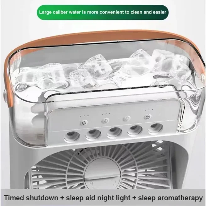 Portable Air Conditioner with LED Night Lights, 3 in 1 Fan, Small Air Cooler, Humidifier, Home