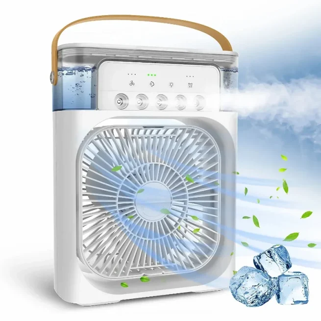 Portable Air Conditioner with LED Night Lights, 3 in 1 Fan, Small Air Cooler, Humidifier, Home