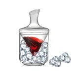 Crystal Glass Wine Bottle Set, High Grade, Decanter Ice Bucket, Wine Separator, Champagne, Whiskey, Family, Bar, 1000ml