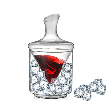 Crystal Glass Wine Bottle Set, High Grade, Decanter Ice Bucket, Wine Separator, Champagne, Whiskey, Family, Bar, 1000ml