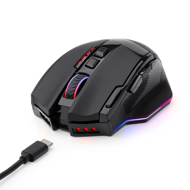 Redragon Sniper Pro M801P RGB USB 2.4G Wireless Gaming Mouse 16400DPI Ergonomic 10 Programmable