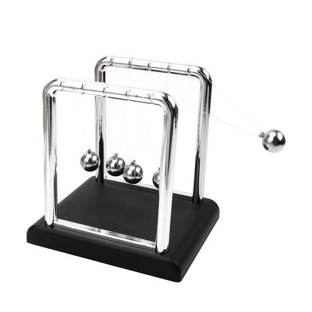 Metal Pendulum Ball for Table Decor, Physical Science Pendulum, Newton's Cradle, Steel Scale