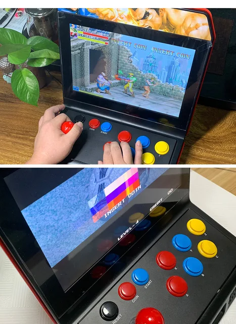 2021 New Classic Retro Arcade Machine 12-inch Handheld Game Console 1000 in 1 Support HD Multiplayer Games Children's Gift