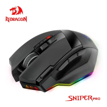 Redragon Sniper Pro M801P RGB USB 2.4G Wireless Gaming Mouse 16400DPI Ergonomic 10 Programmable