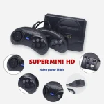 Super MINI 16 bit Video Game Console Built in 208 Classic Game Home Retro Game Console Wired Gamepad For MD208 Game