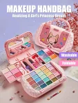 Washable Cosmetic Toys Set with Mirror Makeup Kit Small Bag Non-toxic and Safe Girls Birthday Gifts Kids Beauty
