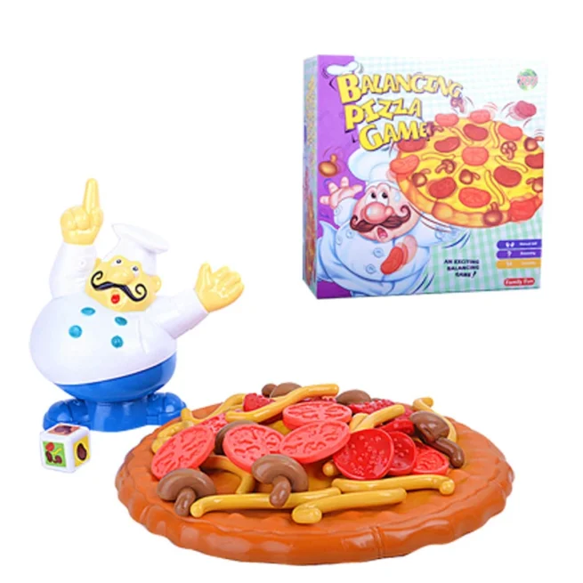 Balance Pizza Board Game for Kids, Desktop Toys, Party Balancing Table Game, Funny Simulation, Family and Friends, Child