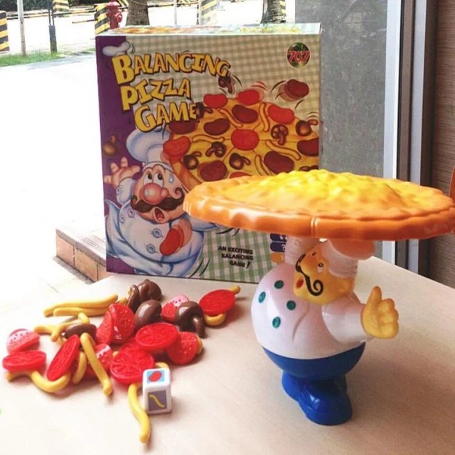 Balance Pizza Board Game for Kids, Desktop Toys, Party Balancing Table Game, Funny Simulation, Family and Friends, Child