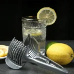 Stainless Steel Handheld Kitchen Slicer, Orange Lemon Slicer, Tomato Cutting Clip, Fruit Slicer, Onion Cutter