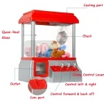 Clip Doll Arcade Claw Machine Coin Operated Crane Game Vending Machine Entertainment Toys Candy Grabber Portable Board Game