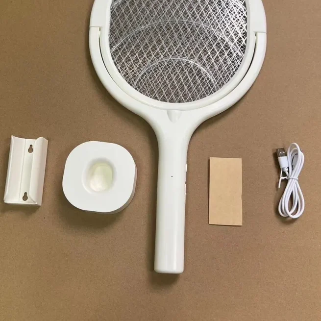 Electric Mosquito Swatter, 5 in 1, Fast Charging Racket, Kill Fly Bug Safety, Insulated Battery Powered Lamp, Adjustable ABS, Adjustable