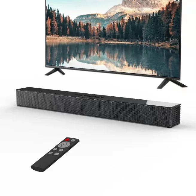 Mini Soundbar for Home Theater, Wireless Sound Bar, Bluetooth 5.0, Hi-Fi Speaker for TV, PC, TV Wall Mount, 50W