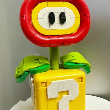 MOC Piranha Plant Model for Children, Flame Flower Assembled Building Block, Educational Toys, Christmas Gifts