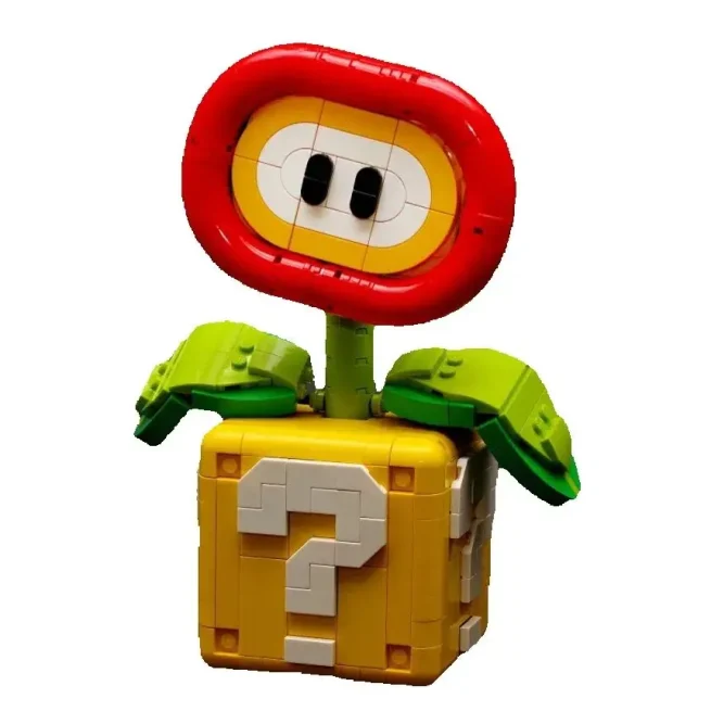 MOC Piranha Plant Model for Children, Flame Flower Assembled Building Block, Educational Toys, Christmas Gifts
