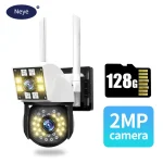 Neye Wireless Dual Lens Camera, Pan Tilt, WiFi, Dual Screen, AI Human Body Detection, Auto Tracking, CCTV, 8MP, 4K