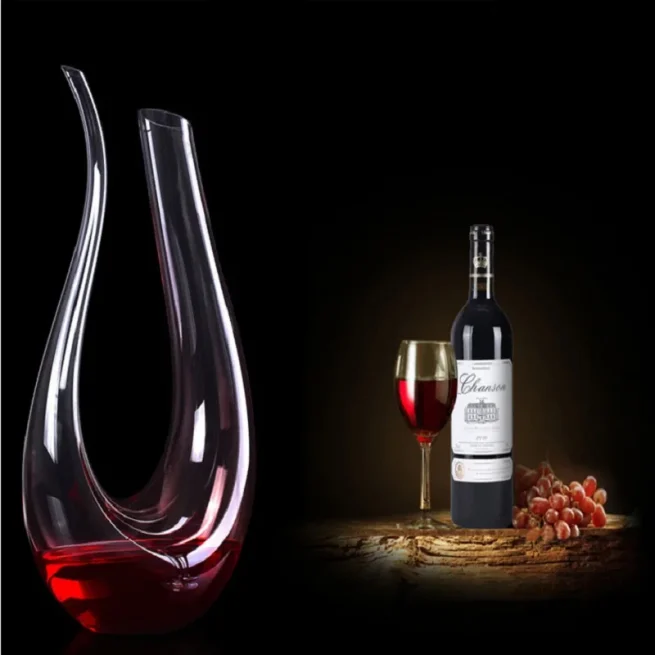 Handmade Crystal Pourer for Family Bar, Big Decanter, Red Wine, Brandy Champagne Glasses, Bottle Pitcher, Aerator, 1500ml