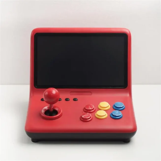 Powkiddy-Joystick Arcade Simulator Video Game Console for Kids, A7 Architecture, Quad-Core CPU, 9" Screen, A12