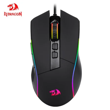 REDRAGON-RGB USB Wired Gaming Mouse, Programmable, Ergonomic, Gamer Mice, Computer, Laptop, PC, Gamer