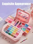 Washable Cosmetic Toys Set with Mirror Makeup Kit Small Bag Non-toxic and Safe Girls Birthday Gifts Kids Beauty