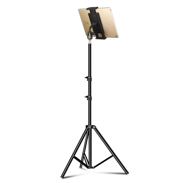 Adjustable Tablet Tripod Floor Stand Holder, Lazy Stand, Bracket Stand, Live Mount, iPad Air Pro 12.9, 4-13"