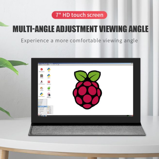 Raspberry Pi Secondary Screen, 7 Inch, IPS, 1024x600, HD LCD, HDMI- Display for RPI 4B, 3B+, 3B, PC, Laptop Monitor