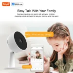 Tuya Smart Home Security Camera with Motion Tracking, Real-time App Alerts, Two-Way Audio, Baby & Pet, HD, Wi-Fi, 1080p