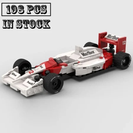 Formula 1 Race Car Model Building Kit, MOC-59664, F1, MP4, 4 Team Stake, MOC-59664, Creators Block Bricks, Toys for Children, Birthday Gifts, New