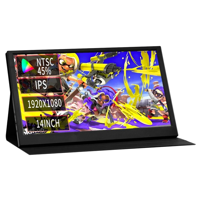 Ultra Thin Portable Laptop Monitor, FHD 1080P Display, Second Screen for PC, Phone, Xbox, PS4, Switch 5, 15.6"