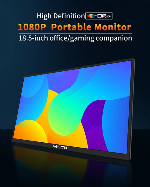 HGFRT-Portable Laptop Monitor, 17.5", 100Hz, RGB100% with VESA Hole and Back Bracket, Extended Display, ADS-IPS