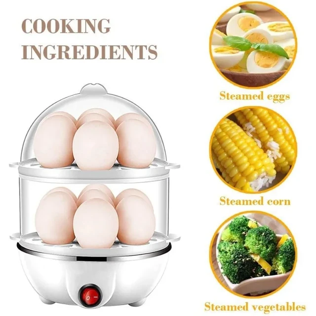 Multi-Function Automatic Power Off Egg Steamer Cooker, Double Poacher, Breakfast Machine, Household Nutrition, Kitchen Appliances