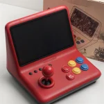 Powkiddy-Joystick Arcade Simulator Video Game Console for Kids, A7 Architecture, Quad-Core CPU, 9" Screen, A12