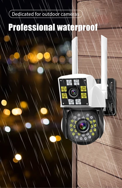 Neye Wireless Dual Lens Camera, Pan Tilt, WiFi, Dual Screen, AI Human Body Detection, Auto Tracking, CCTV, 8MP, 4K