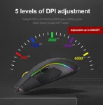 REDRAGON-RGB USB Wired Gaming Mouse, Programmable, Ergonomic, Gamer Mice, Computer, Laptop, PC, Gamer