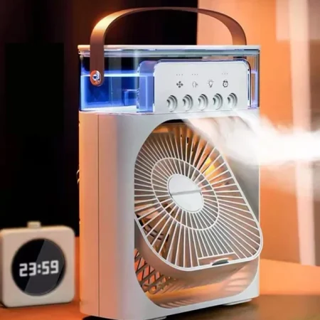 Portable Air Conditioner with LED Night Lights, 3 in 1 Fan, Small Air Cooler, Humidifier, Home