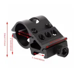Quick Release Offset Lanterna Âmbito Mount, Picatinny Rail, Gun, Airsoft 25,4 milímetros, 20 milímetros Color Black