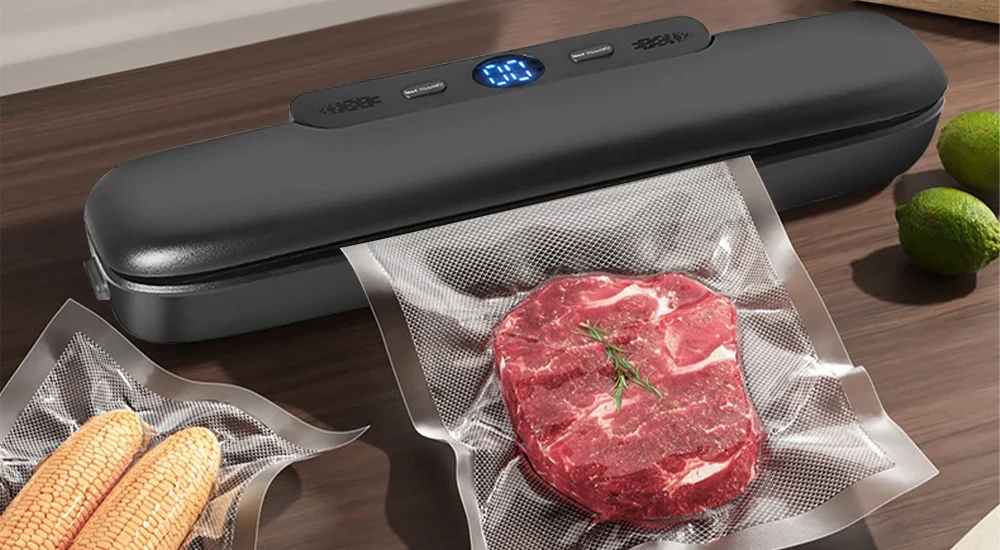 SaengQ-Food Vacuum Sealer Packaging Machine, Free 10Pcs Vacuum Bags, Household Vacuum Sealing