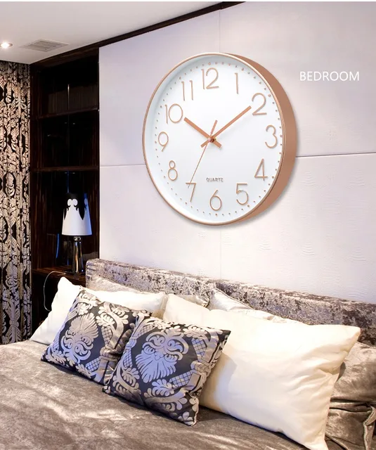 Mute Wall Clock for Kitchen Bedroom Living Room Home Decor Shipping Modern Design Non Ticking