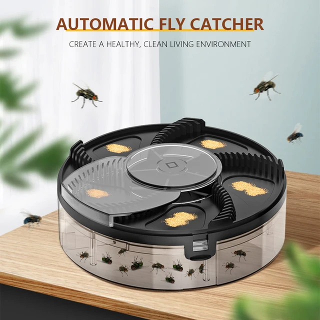 USB Rechargeable Automatic Pest Catcher, Safe Flytrap, Removable Insect, Household Flytrap, Home Kitchen