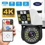 Neye Wireless Dual Lens Camera, Pan Tilt, WiFi, Dual Screen, AI Human Body Detection, Auto Tracking, CCTV, 8MP, 4K